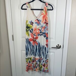 Tommy Bahama tropical floral print dress size small